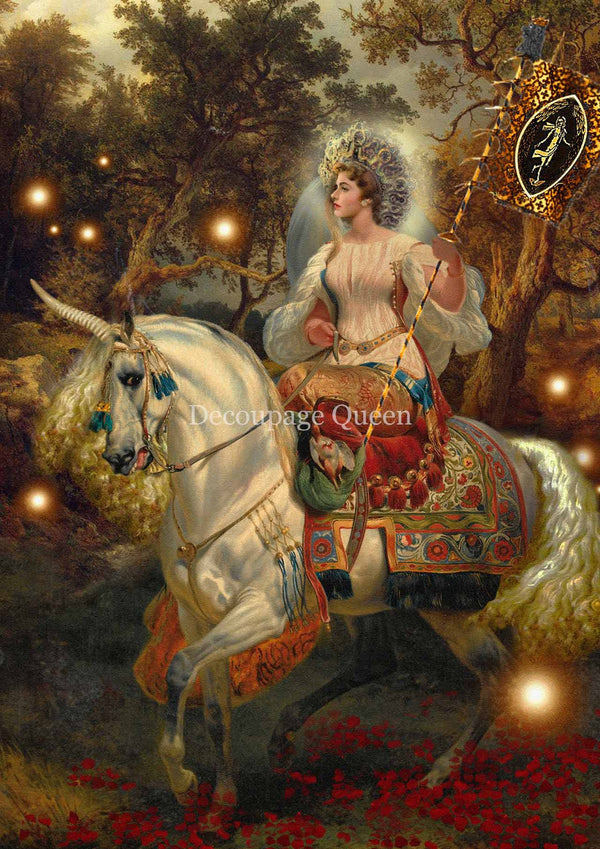 Decoupage Queen Howard David Johnson - Ye Fairie Queen Rice Paper