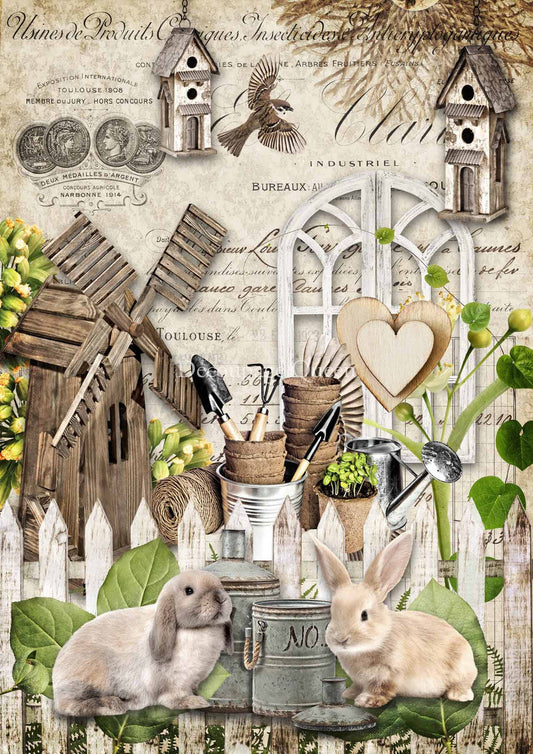 Decoupage Queen Garden Friends