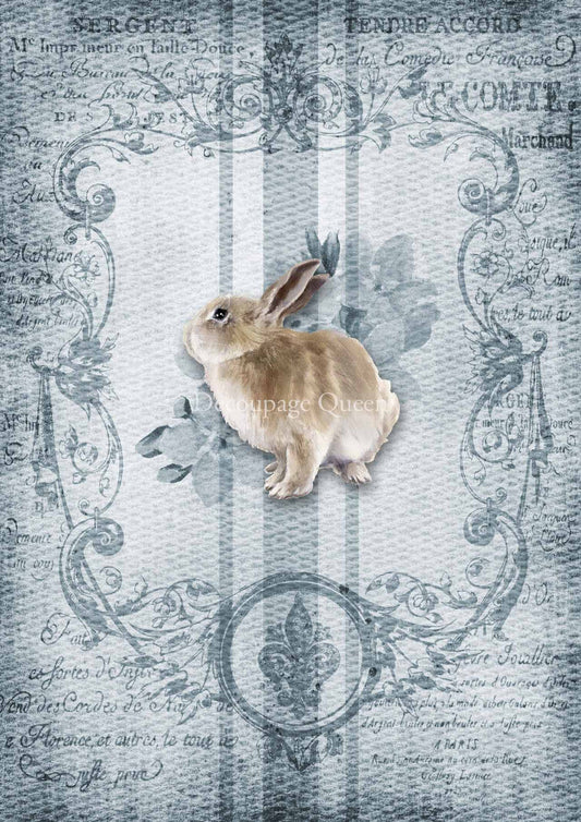 Decoupage Queen Grain Sack Bunny