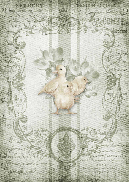 Decoupage Queen Grain Sack Chicks