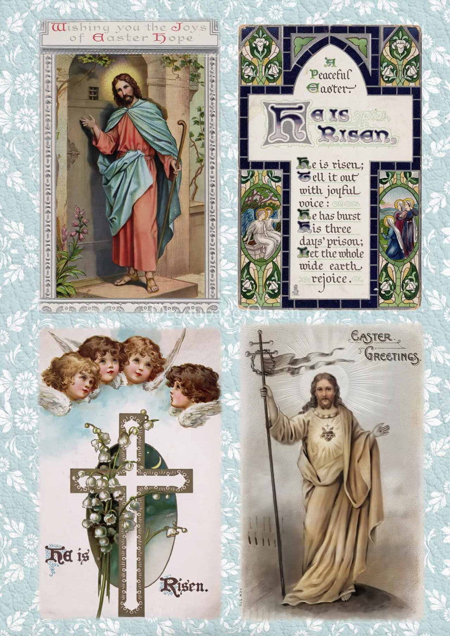 Decoupage Queen He is Risen