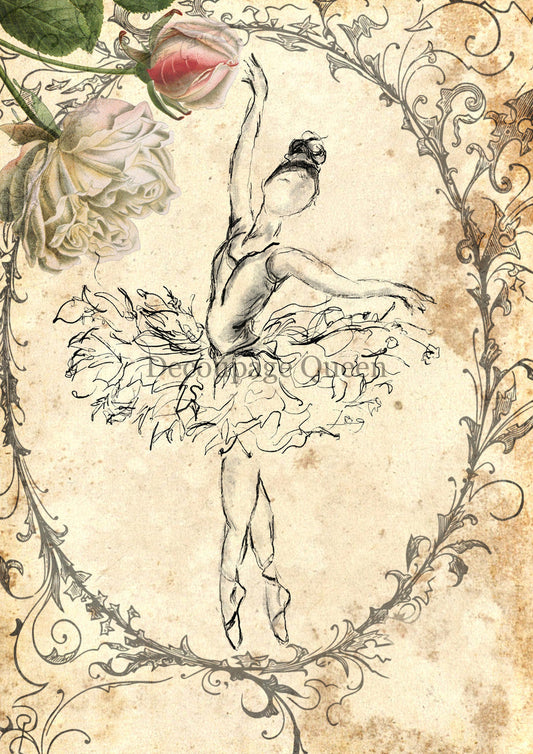 Decoupage Queen Sweet and Sassy Floral Dance Rice Paper
