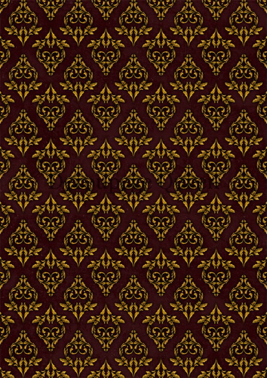 Decoupage Queen Dainty and the Queen Neo Victorian Wallpaper Red Rice Paper