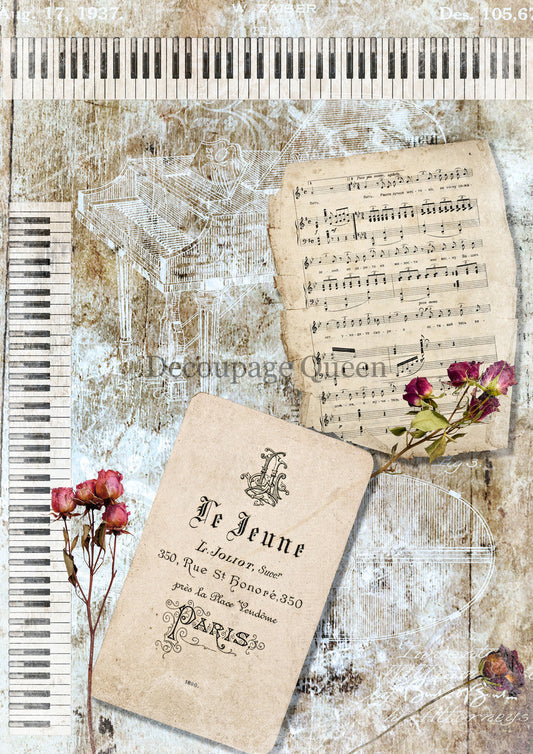 Decoupage Queen Le Jeune Background Rice Paper