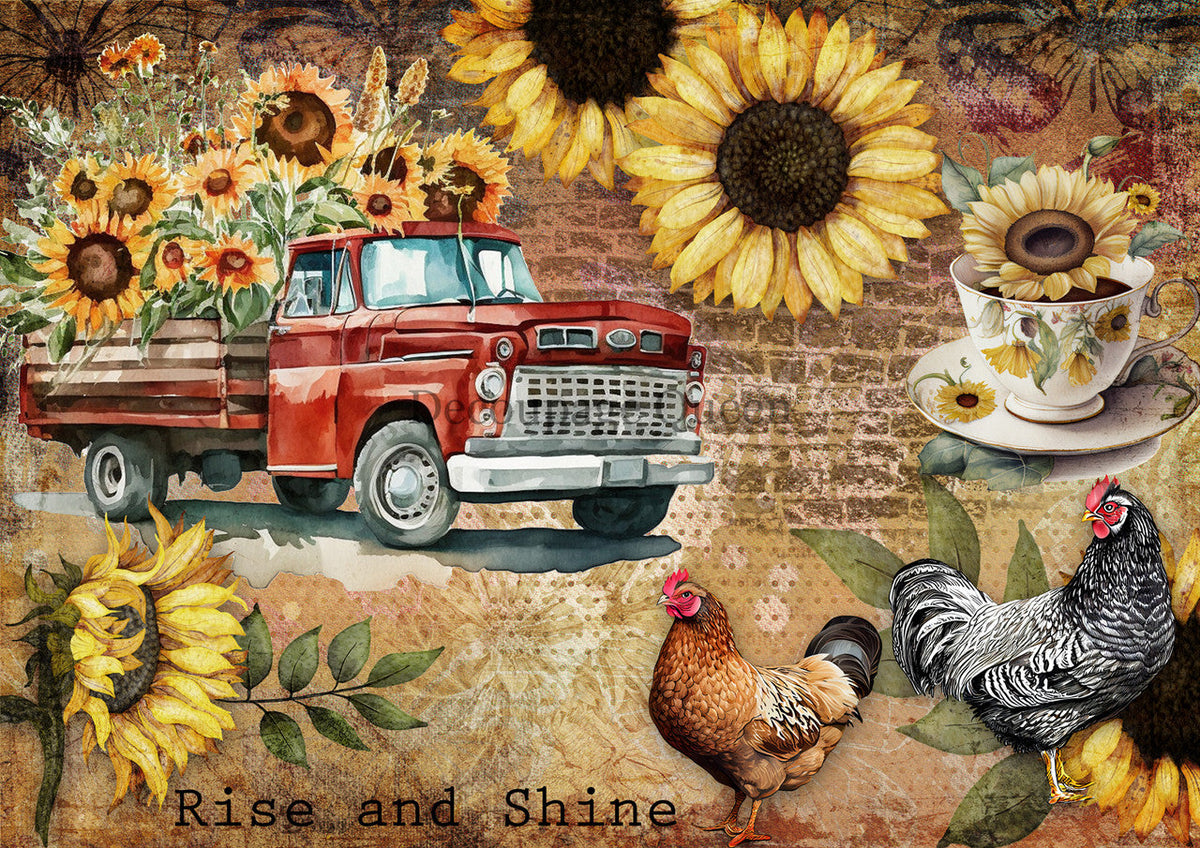 Decoupage Queen Rise and Shine Rice Paper