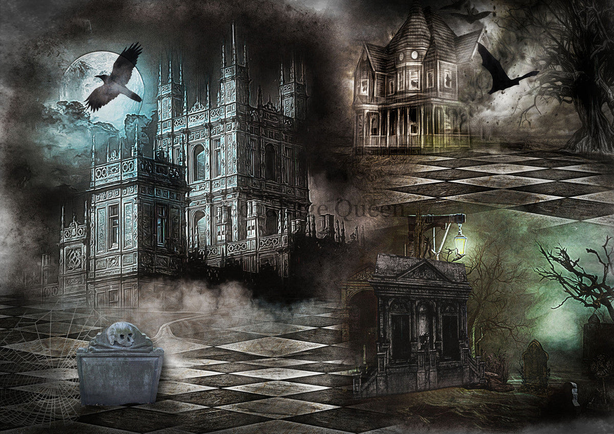 Decoupage Queen Haunted Places Rice Paper