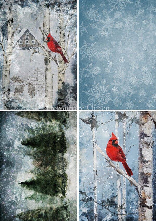Decoupage Queen Cardinals 4 Pack
