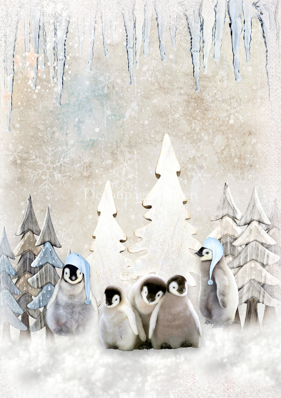 winter family rice paper