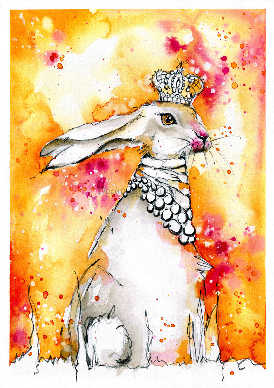 Decoupage Queen Toni Burt Henrietta Orange Rice Paper