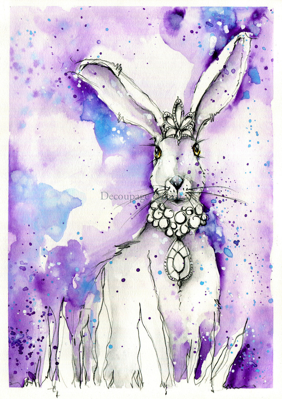 Decoupage Queen Toni Burt Bernadette Purple Rice Paper