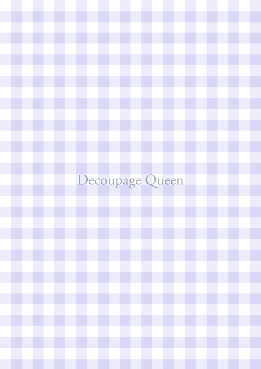Decoupage Queen Purple Gingham Rice Paper