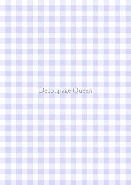 Decoupage Queen Purple Gingham Rice Paper