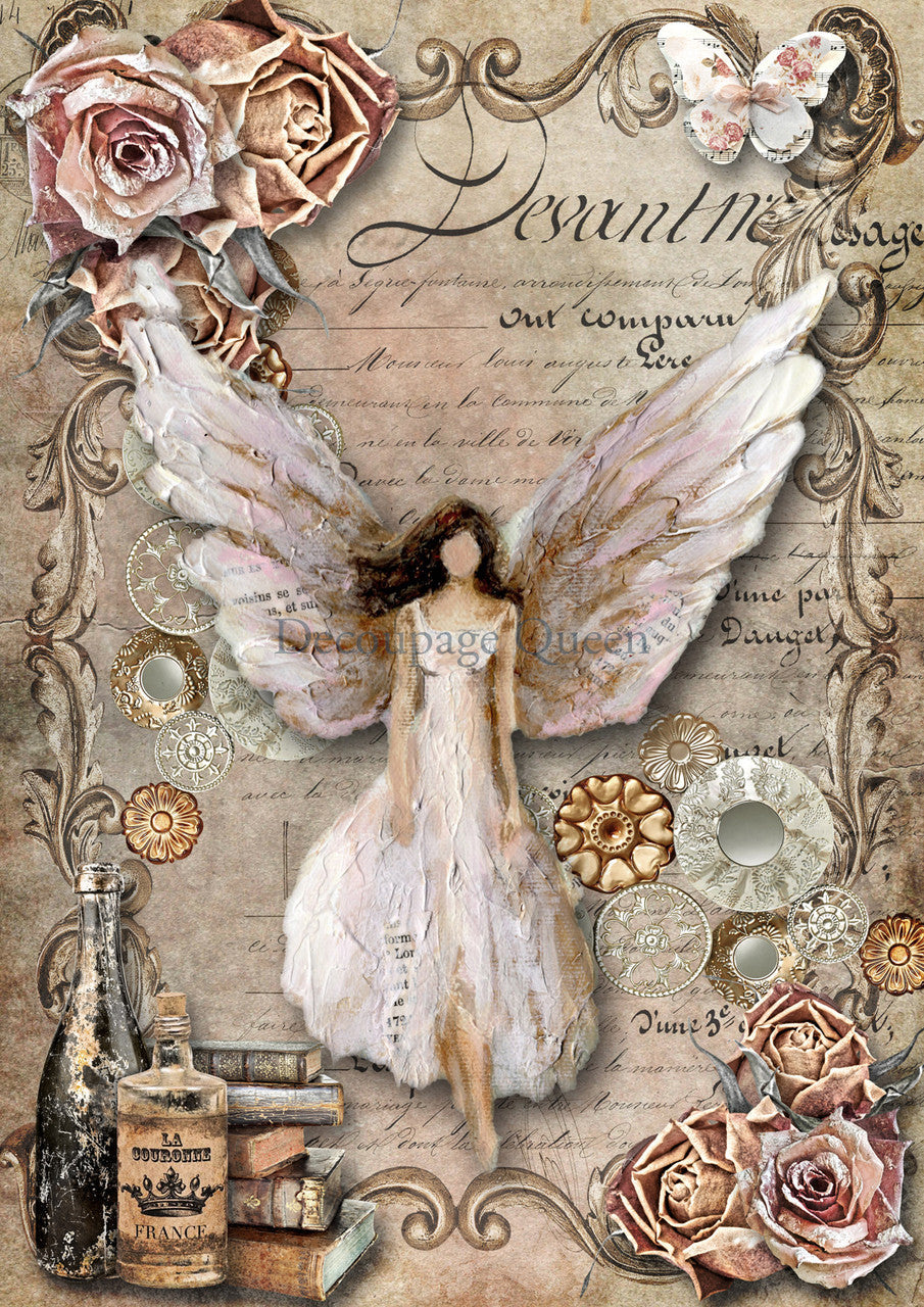 Decoupage Queen Angels Among Us Rice Paper
