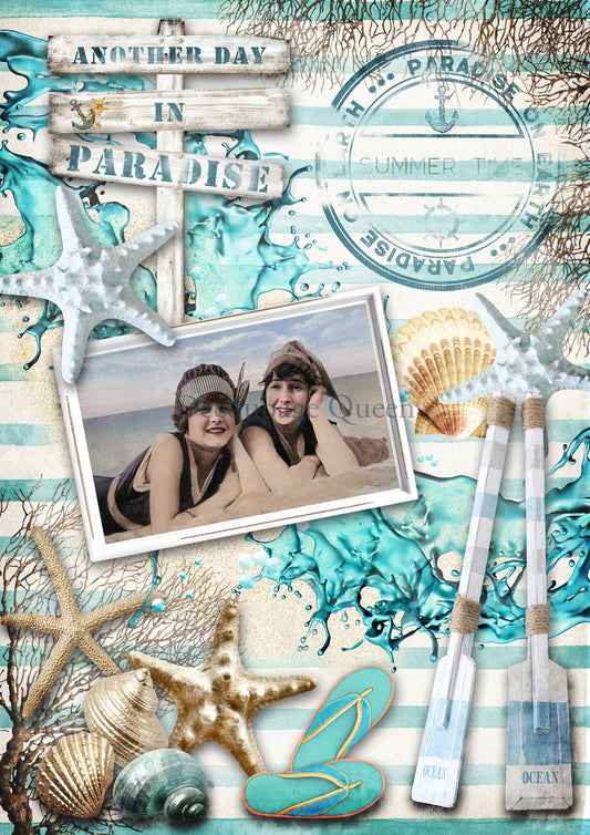 Decoupage Queen Another Day in Paradise Rice Paper