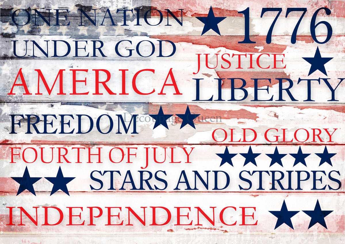 Decoupage Queen Independence Day Rice Paper