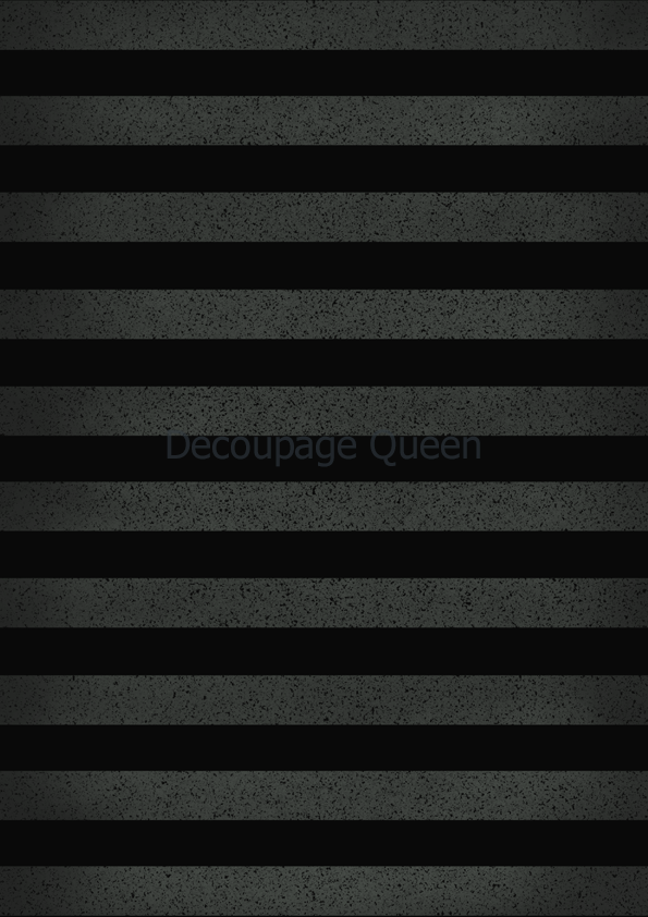 Decoupage Queen Dainty and the Queen - Black and Grey Stripes