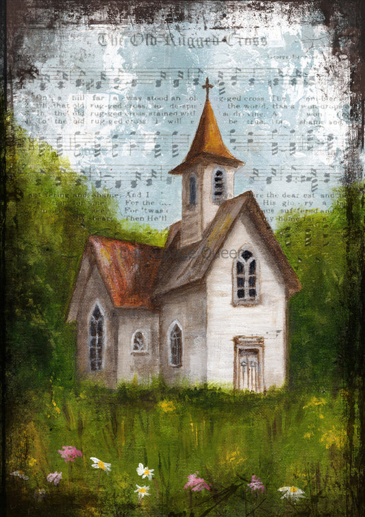 Decoupage Queen Teresa Rene Art - Old Rugged Cross