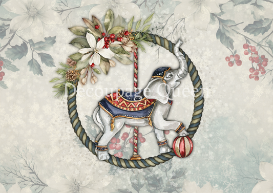 Decoupage Queen Dainty and the Queen - Carousel II Rice Paper
