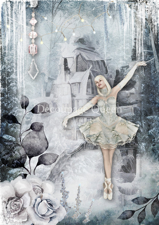 Decoupage Queen Winter Dance Rice Paper