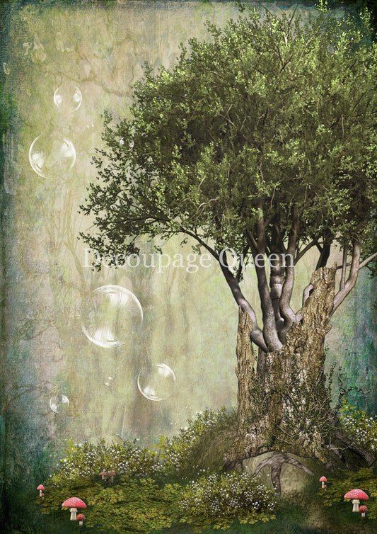 Large Format - Decoupage Queen  Rice Paper - Magical Tree