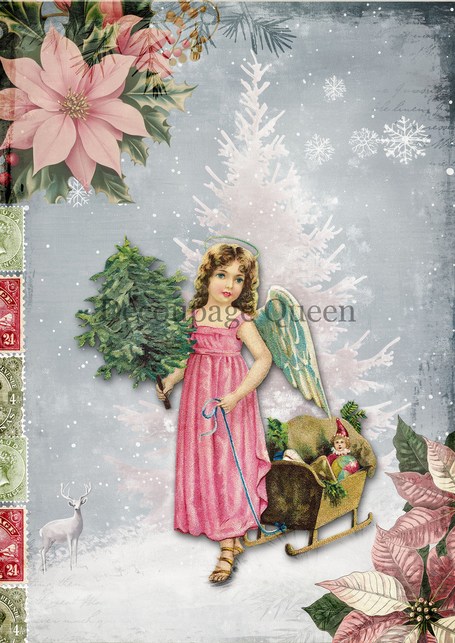 Decoupage Queen Summer 2025 Christmas in July A4 Complete Pack (w/ Bonus Paper)