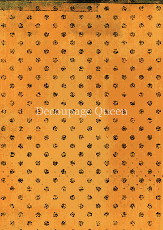 Decoupage Queen Orange Dots Rice Paper