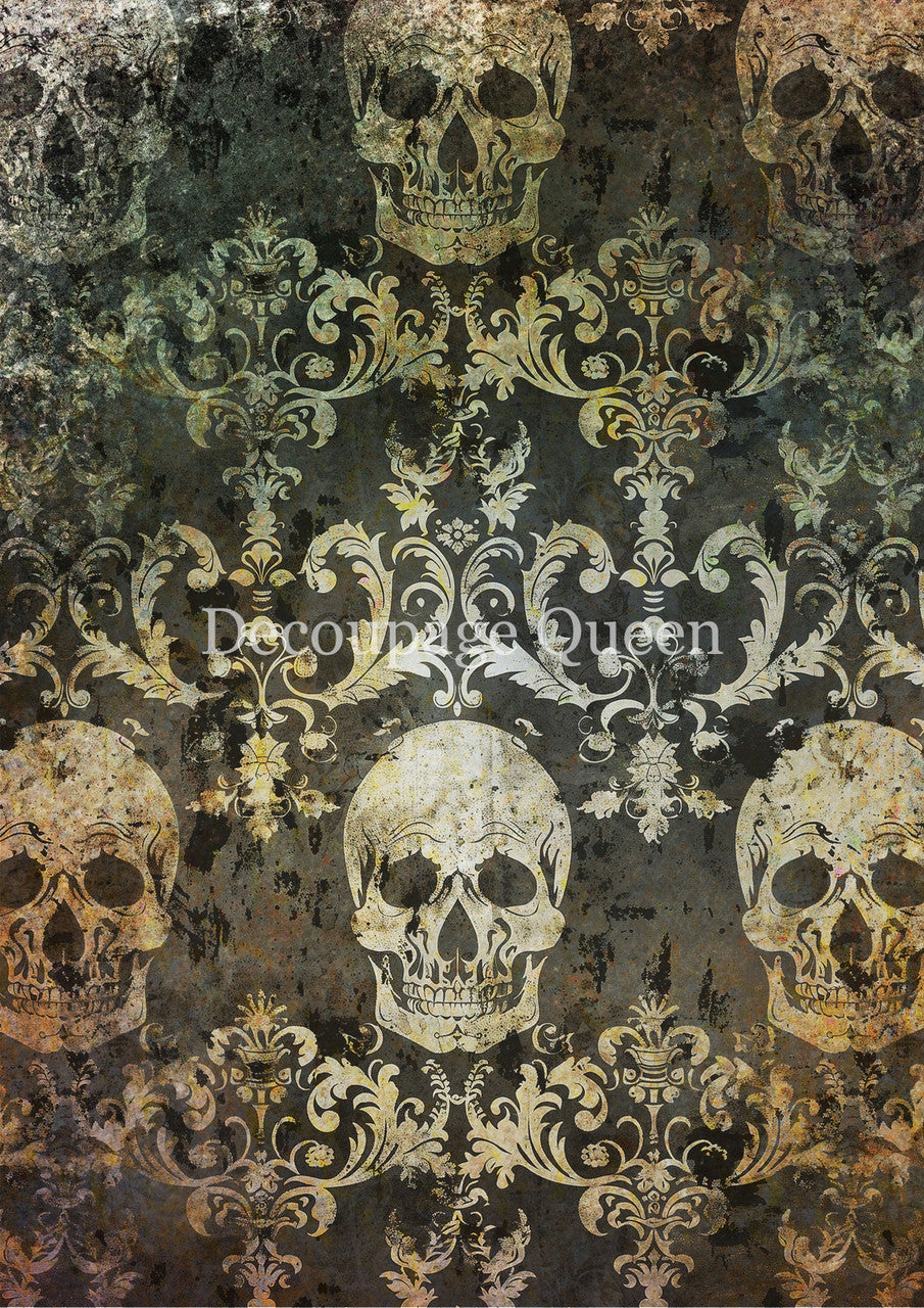 Decoupage Queen Grunge Skulls Rice Paper