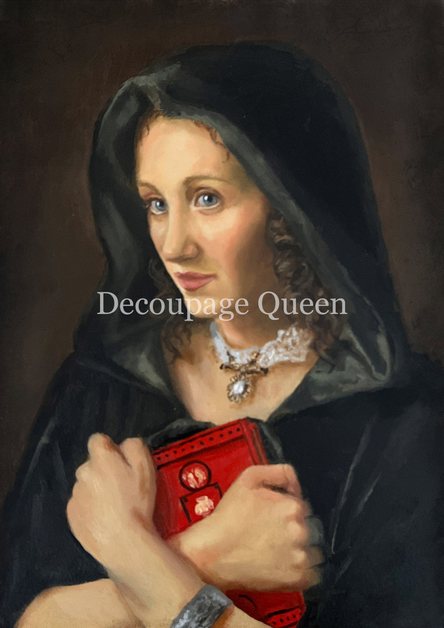 Decoupage Queen  Teresa Rene Art Keeper of Secrets Rice Paper