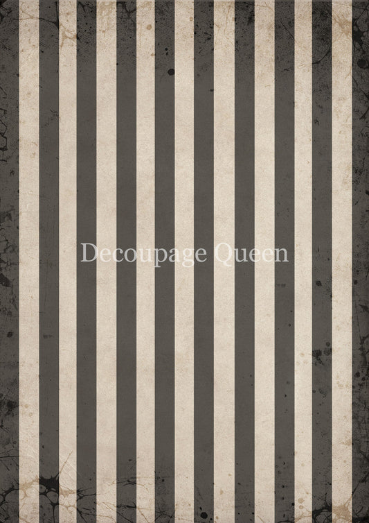 Decoupage Queen Gray and Tan Stripes Rice Paper