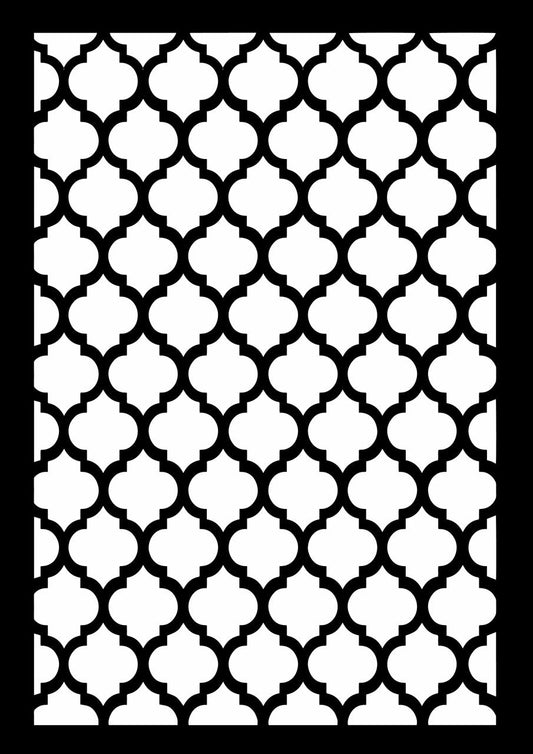 Decoupage Queen Quatrefoil Stencil