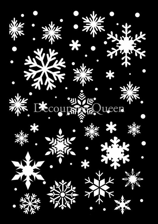 Falling Snowflakes Stencil
