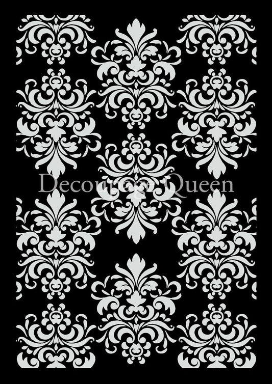 Decoupage Queen Spring Damask Stencil