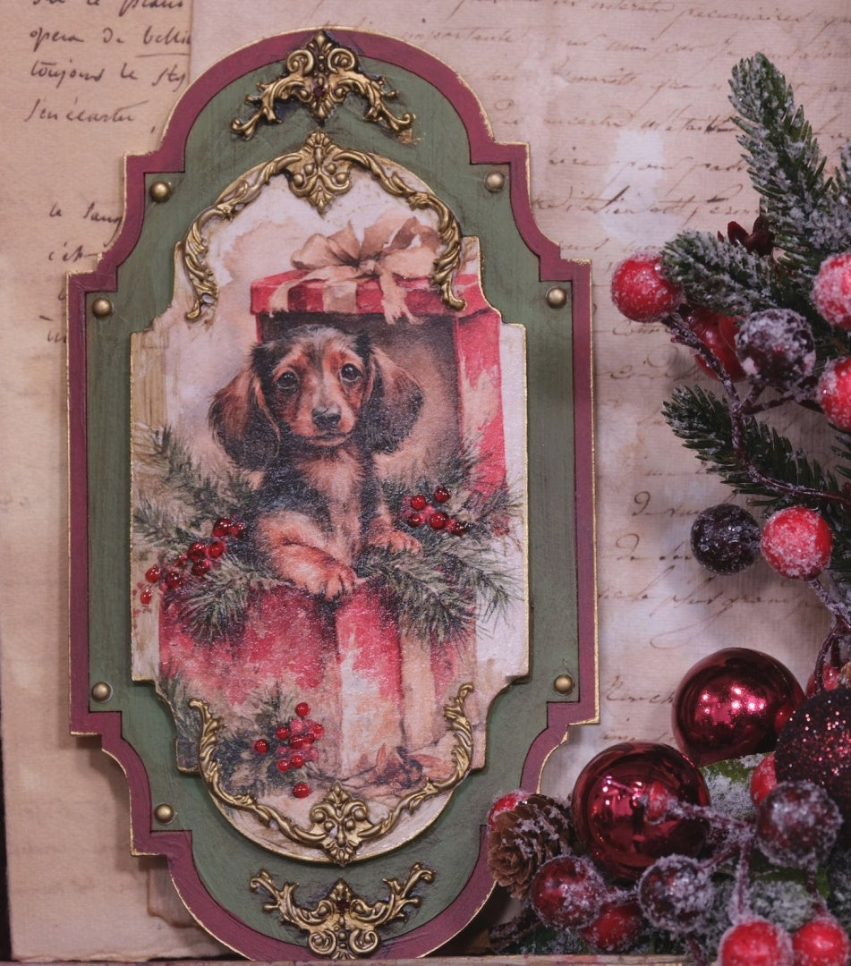 Lablanche Christmas Pups Rice Paper + Transfer Set
