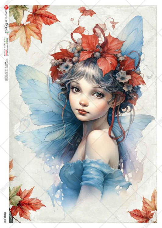 Paper Designs Blue Winter Fairy Rice Paper