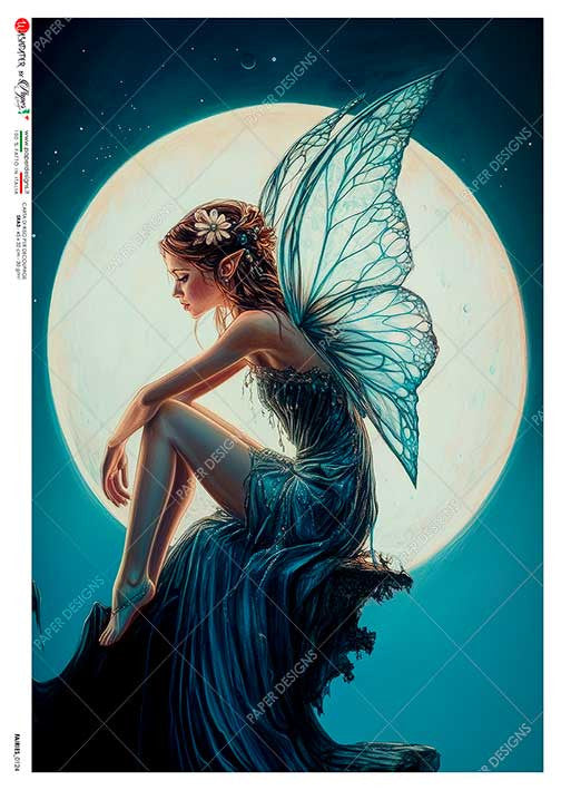Paper Desings Fairy in Moonlight II Rice Paper