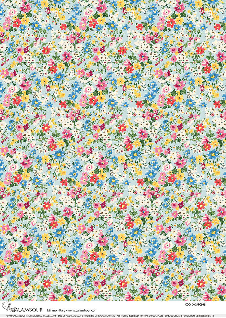 Calambour Spring 2025 A3 Rice Paper Spring Pastel Florals Pattern