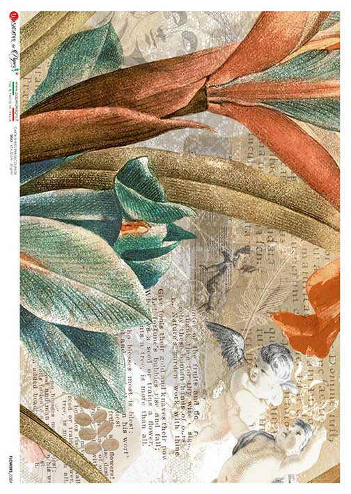 Paper Designs Floral Butterflies and Cherub Collage
