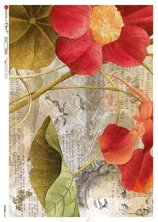 Paper Designs Statue Floral Collage