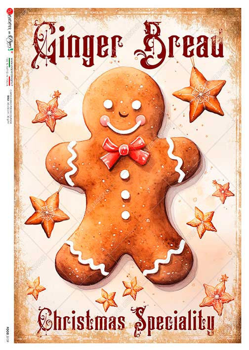 Paper Designs Gingerbread Man Rice Paper