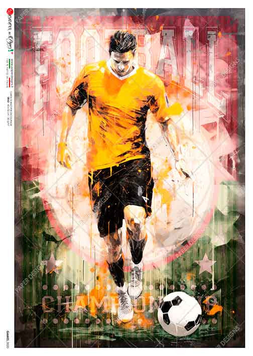 Paper Designs Soccer Champ A4 Rice Paper