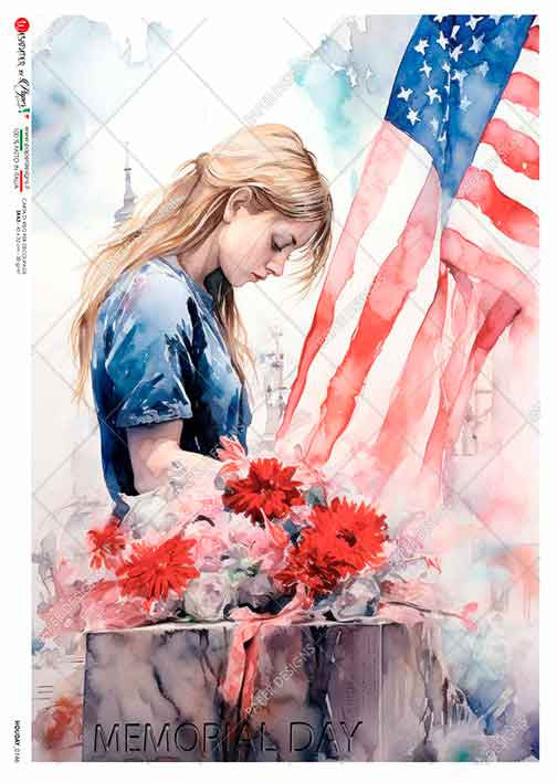 Paper Designs Honor and Remember A4 Rice Paper
