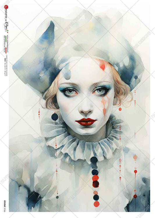 Paper Designs Watercolor Mime II Rice Paper