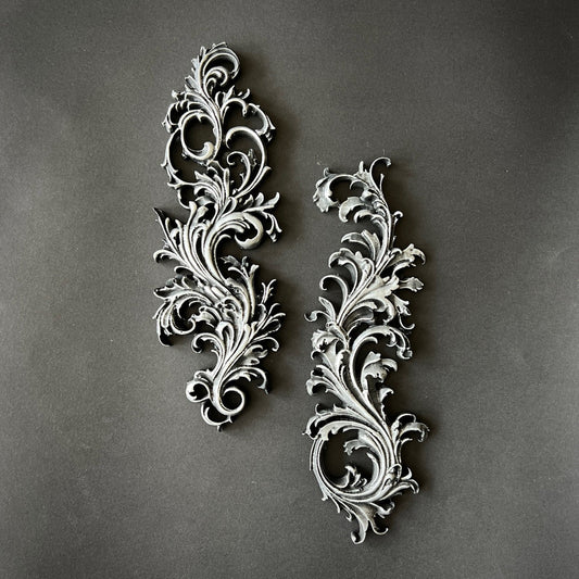 LaBlanche Curved Ornaments silicone mould with two mirrored flourishes