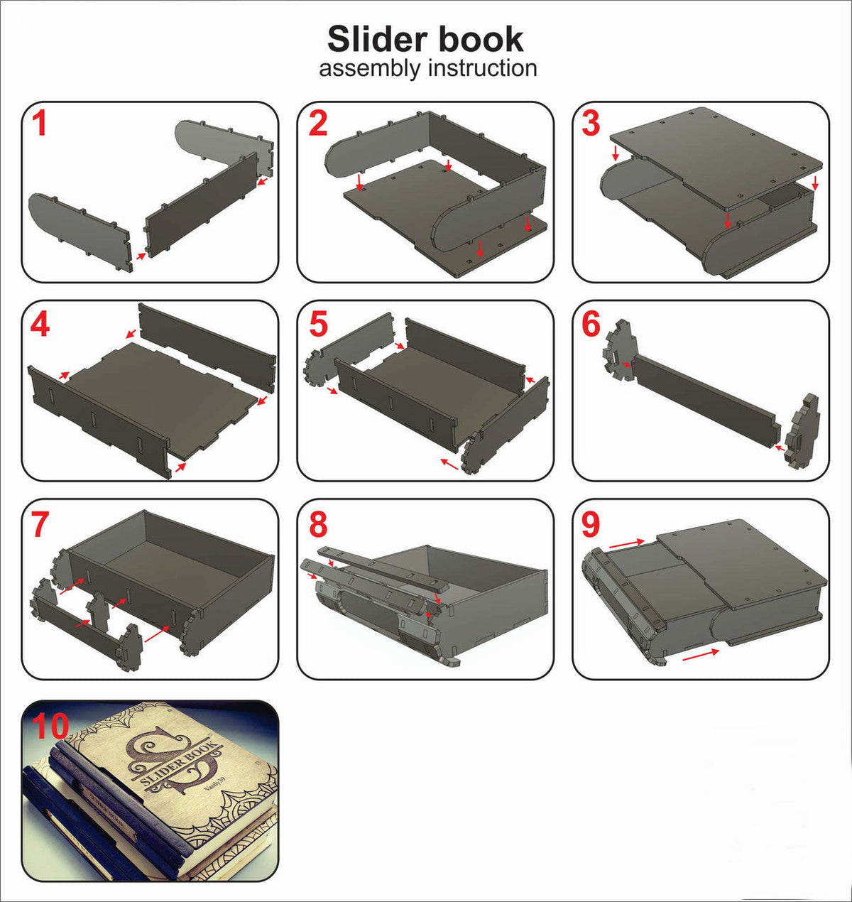 Snipart Bookworm - Book with a Drawer - small