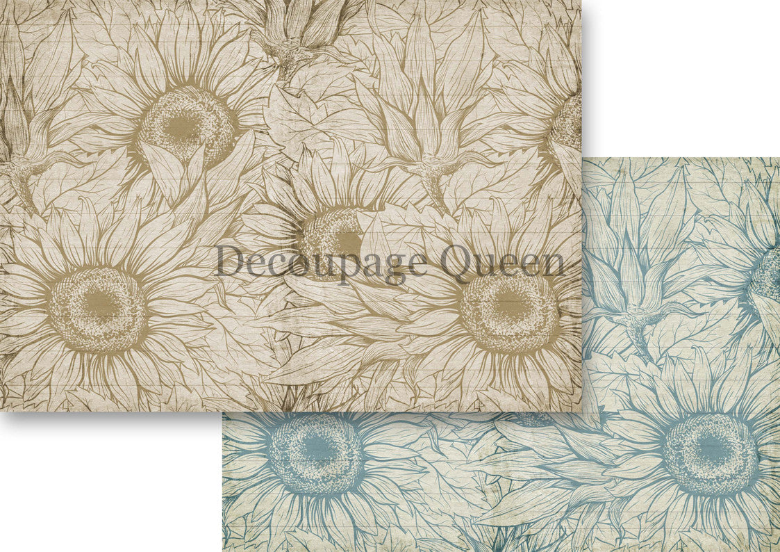 Decoupage Queen Sunflower Ephemera Journal Pack