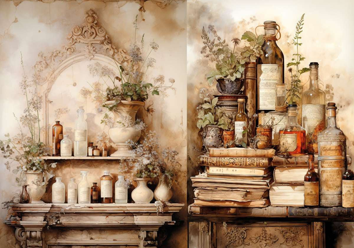 LaBlanche Nostalgia 5 Bottles and Books 2 Pack A4 Rice Paper