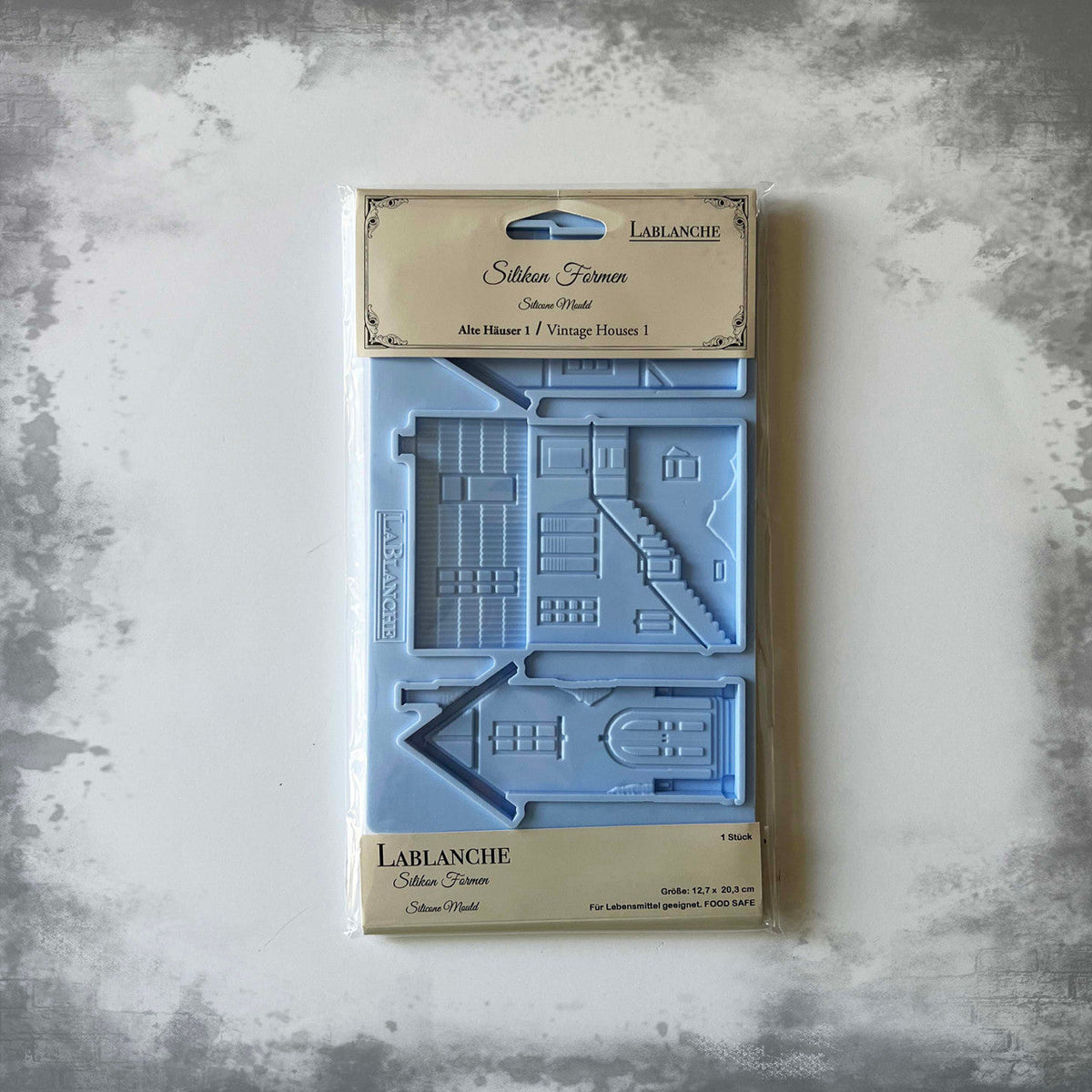 3 pack LaBlanche Houses I silicone mould with three vintage house facades