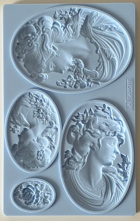 (3 Pack) Large Cameos Silicone Moulds LaBlanche (New for 2026)