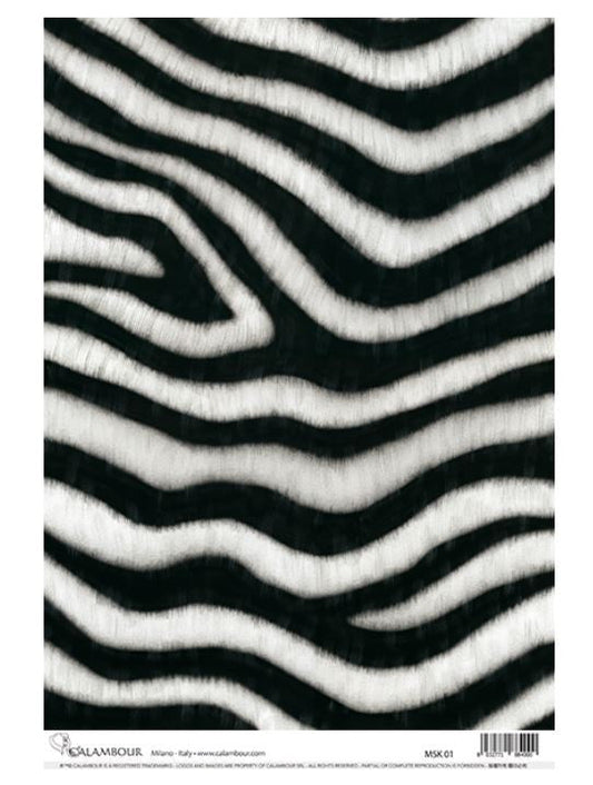 Calambour Animal Print Zebra A3 Rice Paper