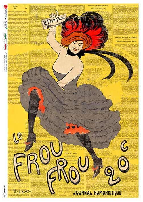 Paper Designs Rice Paper Cappiello Le Frou Frou 20 PD NOUVEAU 0035
